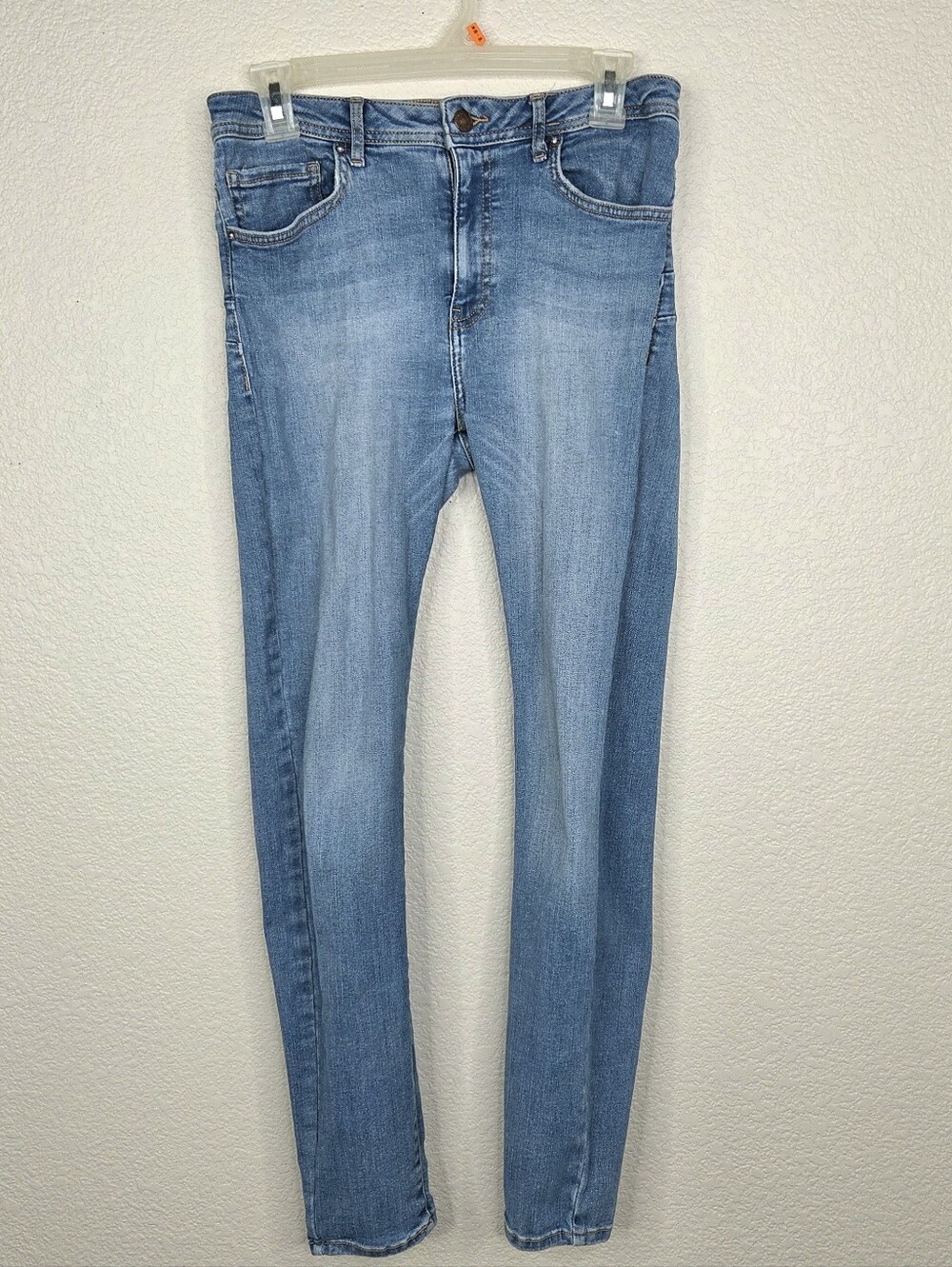 Women’s Blue Light Wash Skinny Slim Jeans 29in Waist Mid Rise